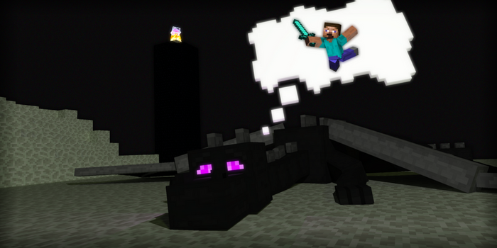Defeating the Ender Dragon 